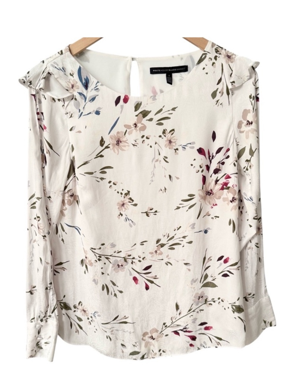 WHBM Juliette Split Sleeve Blouse NWOT